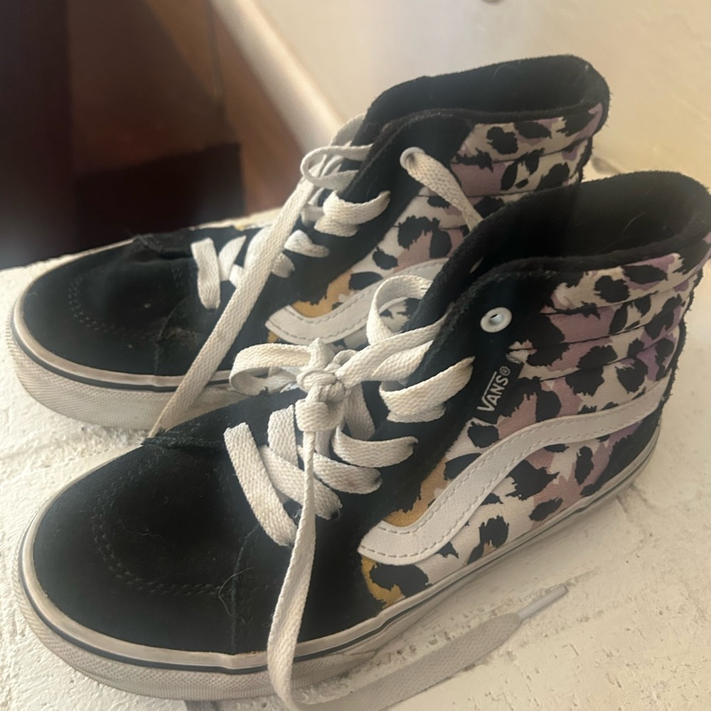 Vans Kids High-Top Sneakers - Black and leopard 🐆 print